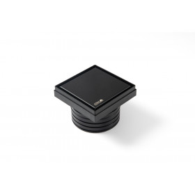 Rejilla para pileta de patio Negro Mate 12 cm x 12 cm x 7,4 cm